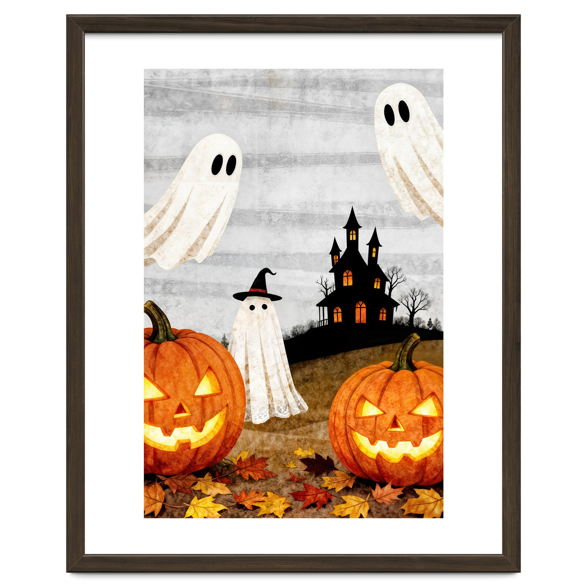 Spooky Halloween Ghost Pumpkin