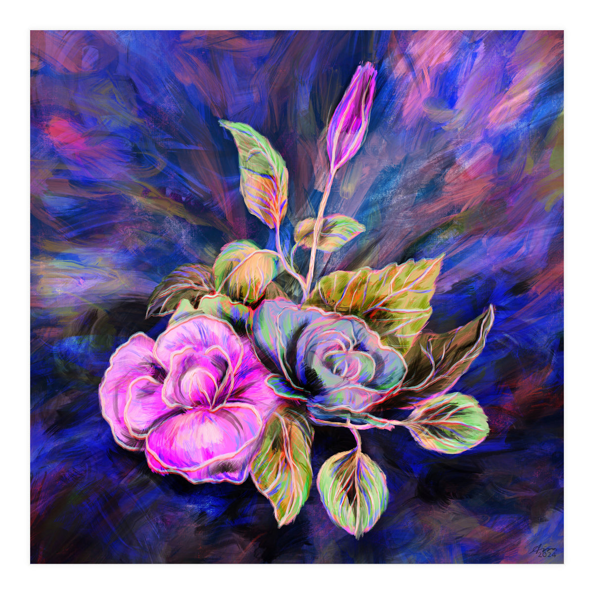 Bloom I (blue) (Print Only)