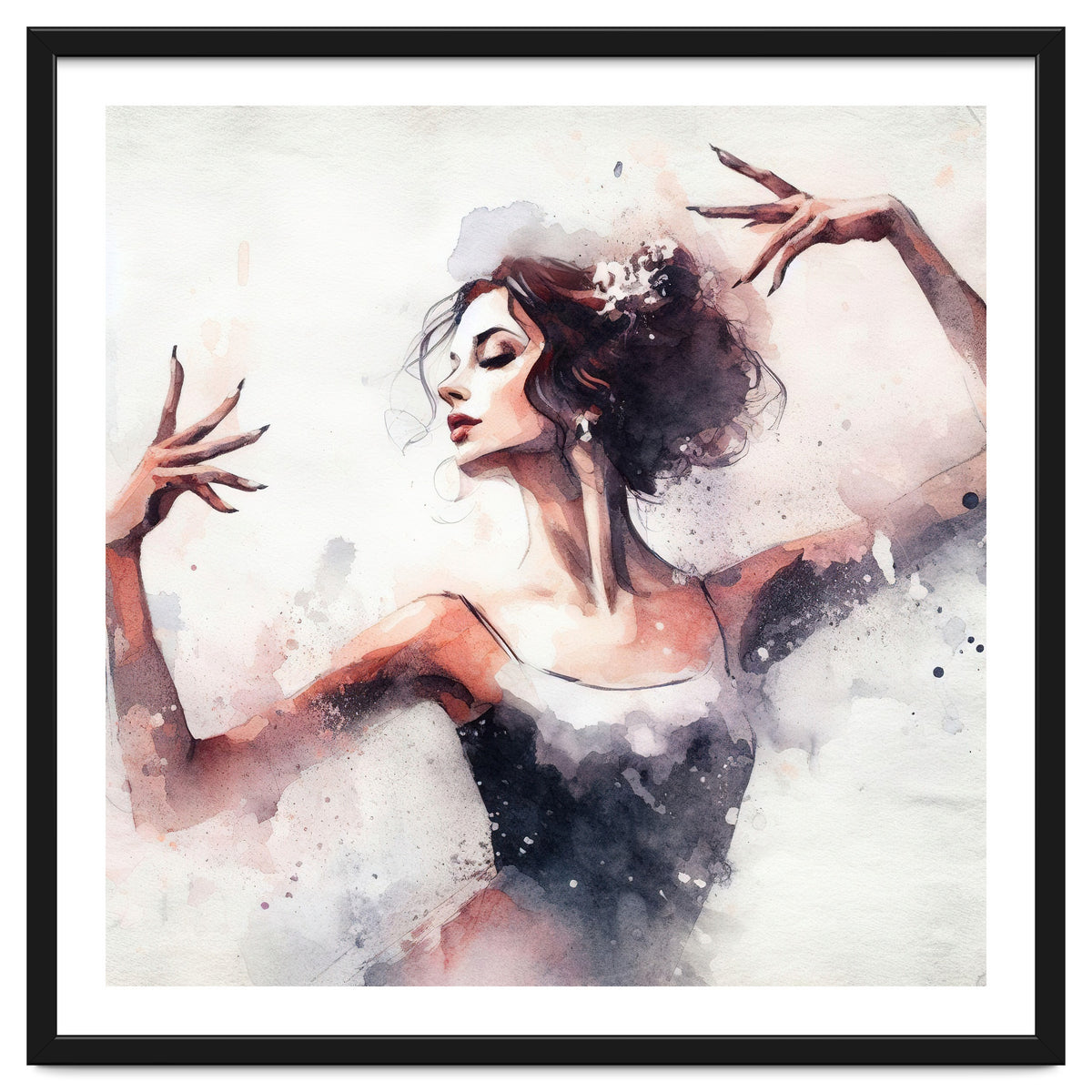Elegant Ballet Dancer Portrait In Motion