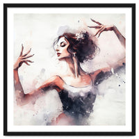 Elegant Ballet Dancer Portrait In Motion