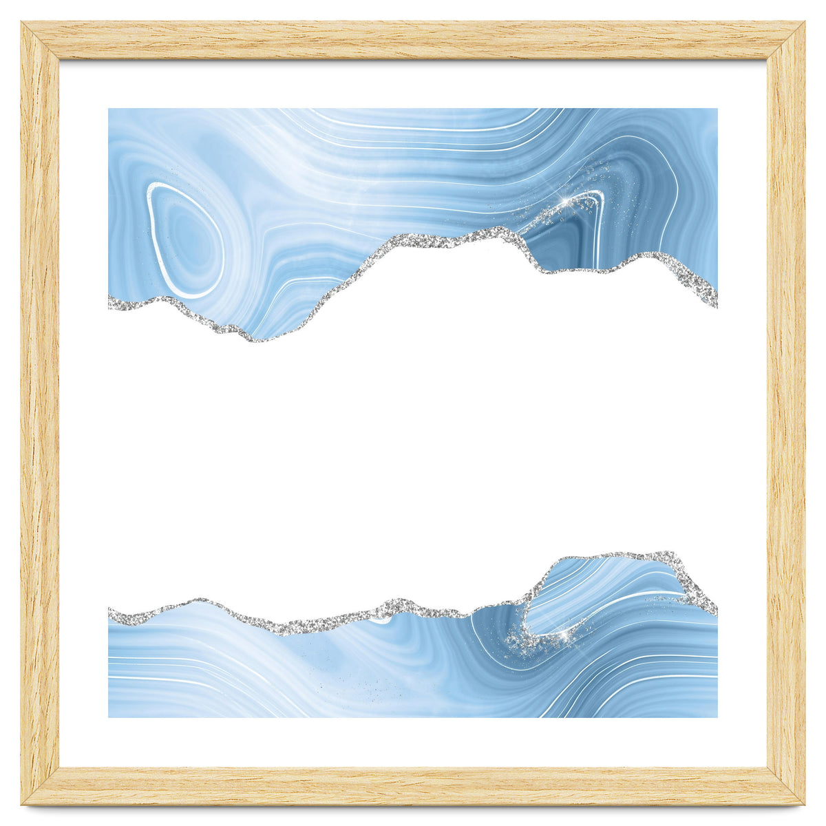 Blue & Silver Agate Glitter Texture 08