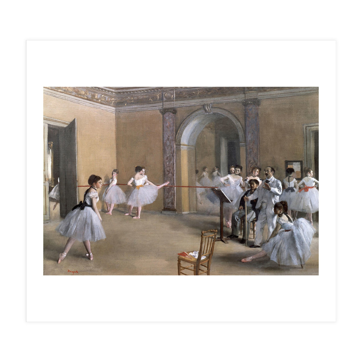 The Dance Foyer at the Opera on the rue Le Peletier, 1872 - 32x46 cm - oil on canvas. (Print Only)
