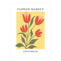Amsterdam Flower Market - Modern Colorful Botanical Print (Print Only)
