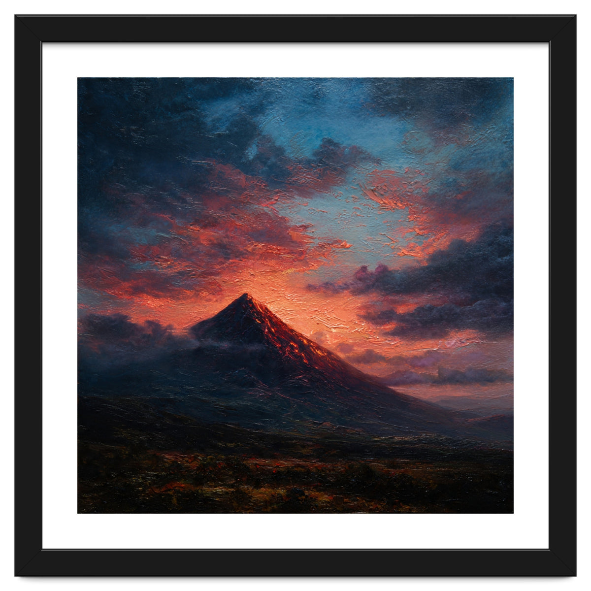 Majestic Mountain Peak at Sunset