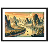 Vintage China, Guilin Karst Mountains Poster thumbnail