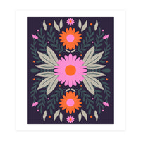 Pink And Orange Flowers (Print Only)