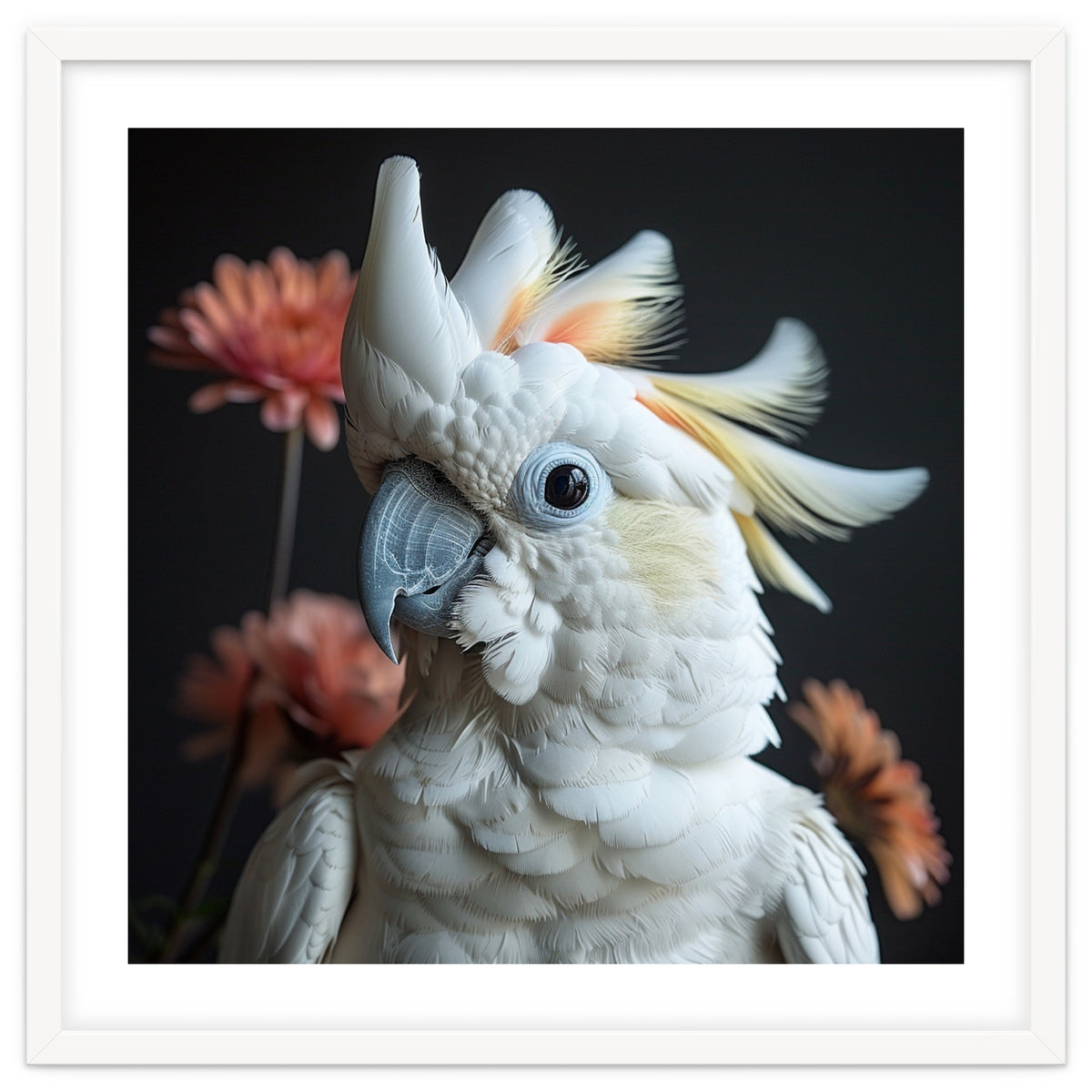 Beautiful Cockatoo Parrot With Yellow Crest