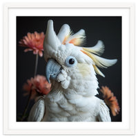 Beautiful Cockatoo Parrot With Yellow Crest