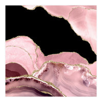 Blush & Gold Agate Texture 03  (Print Only)