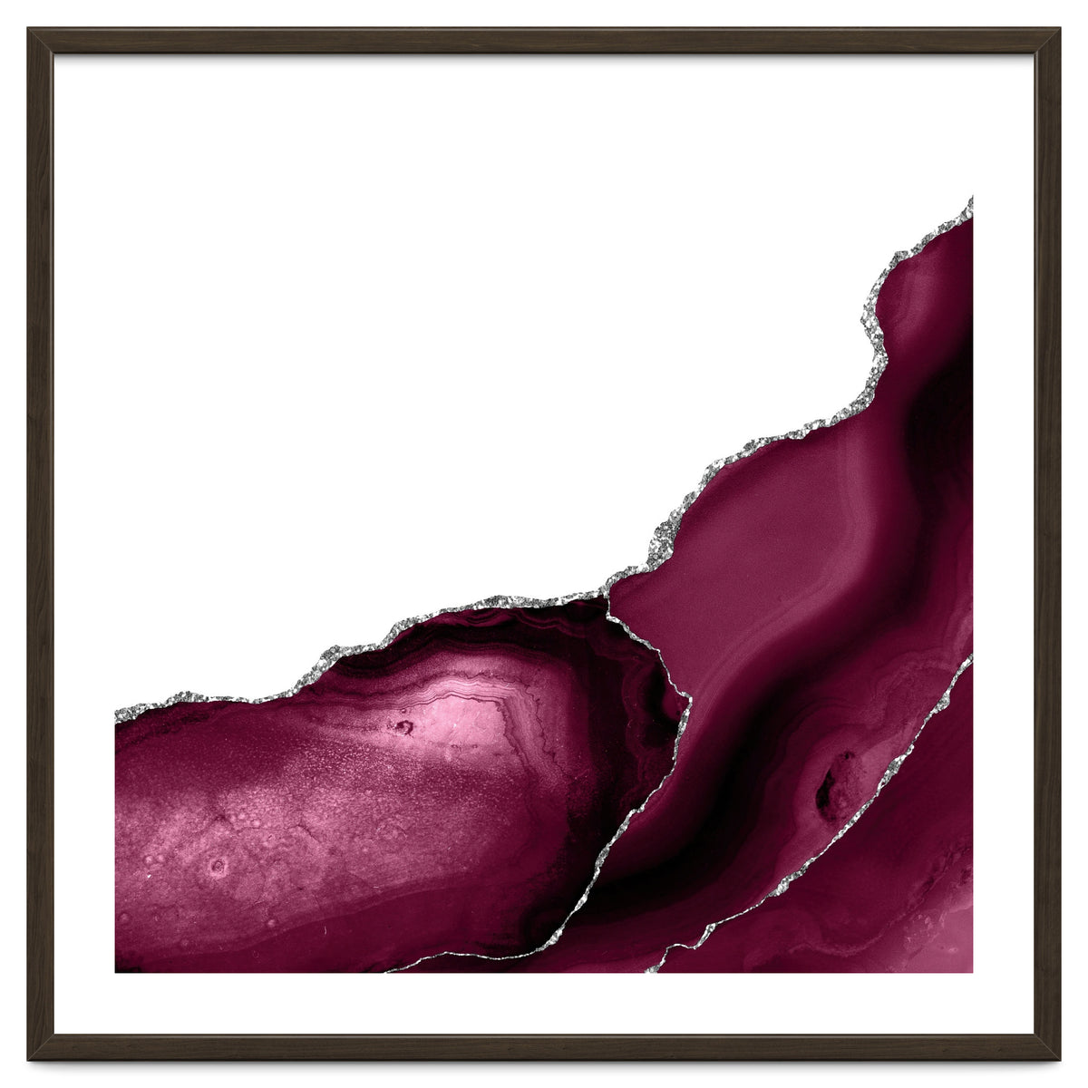 Burgundy & Silver Agate Texture 12