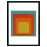 JOSEF ALBERS - HOMAGE TO THE SQUARE GREEN RED YELLOW ORANGE thumbnail