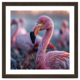 Close Up Of A Pink Flamingo Bird In Natural Light thumbnail