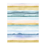 Relaxing Calm Stripes Blue Yellow (Print Only) thumbnail