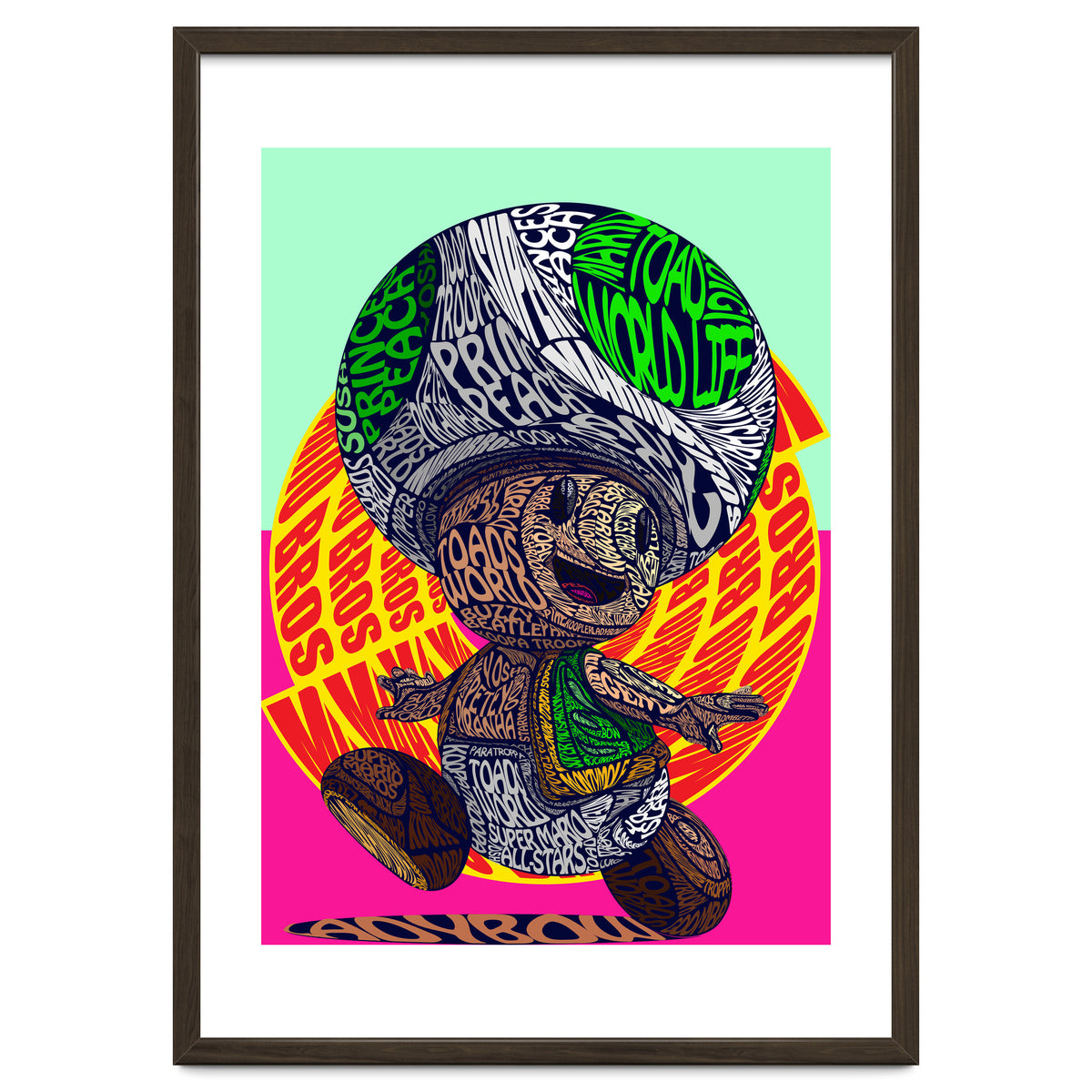 Toad Mushroom Cartoon Pop Art