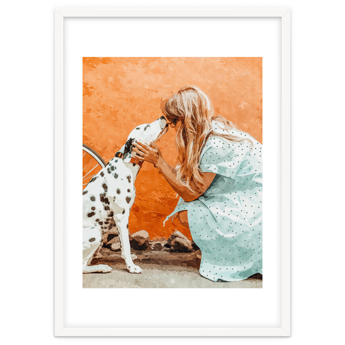 Pet Bound | Dalmatian Dog Lover Friendship Companion | Modern Bohemian Woman Puppy Animals Love