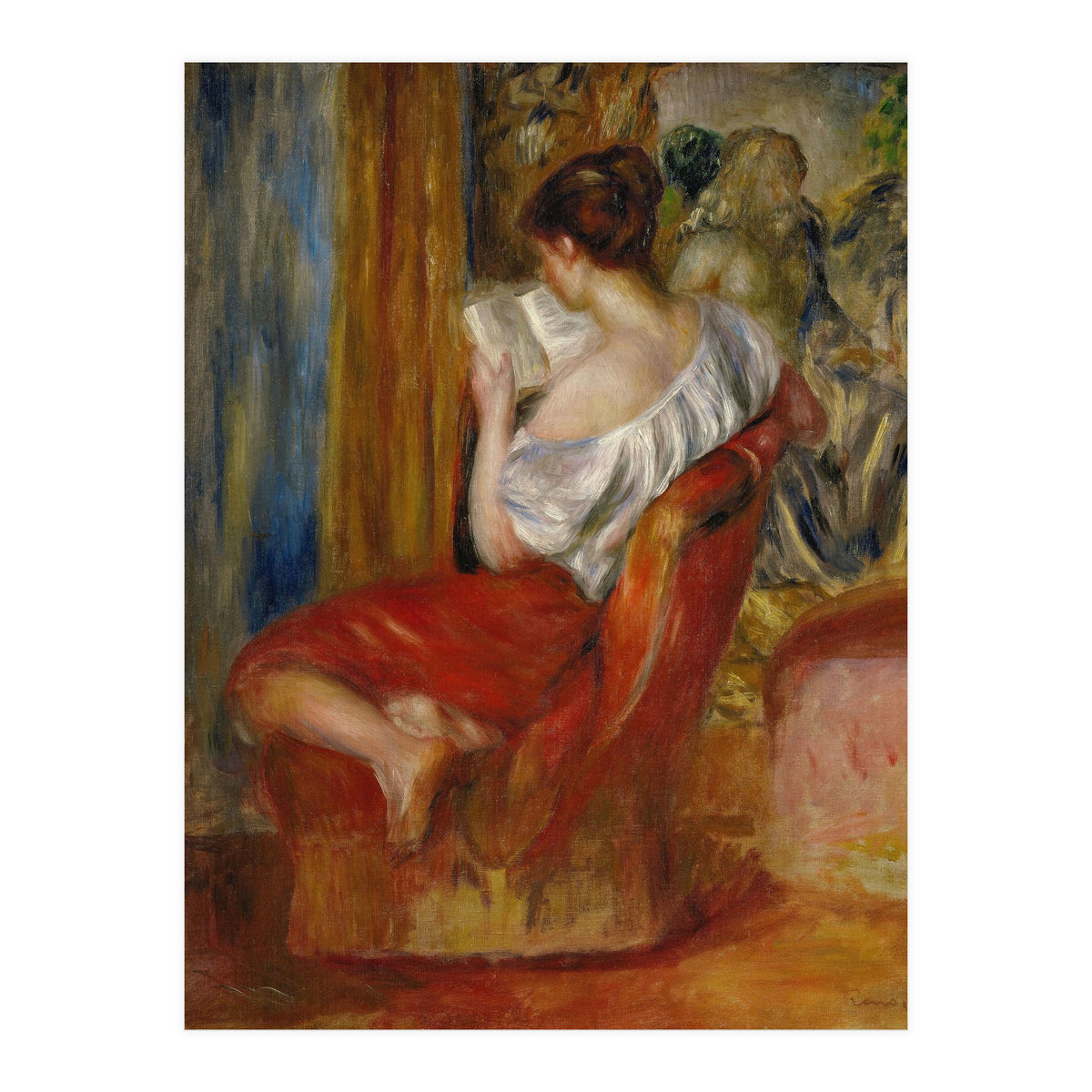 La liseuse-reading woman, around 1900. Oil on canvas, 56 x 46 cm. (Print Only)