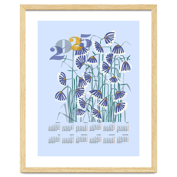 calendar 2025 pastel light blue