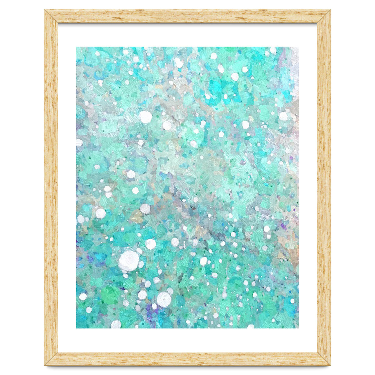 Blue Green Dreamy Marble, Minimal Abstract Pastel Graphic Design Eclectic Bohemian Painting Texture