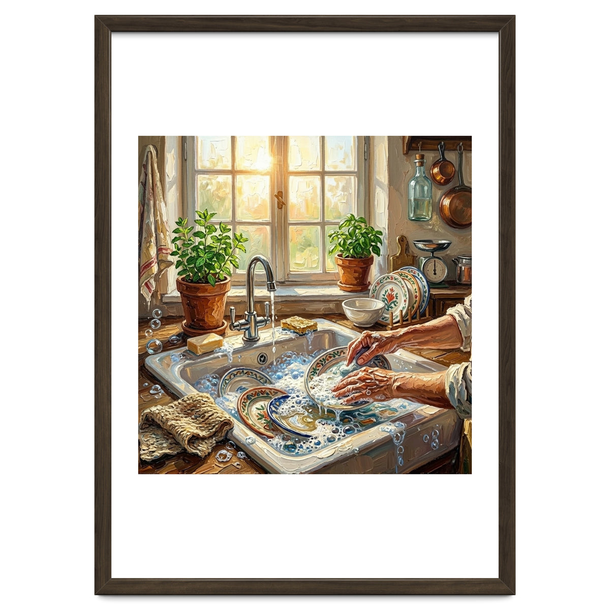 Cozy Kitchen Oil Painting