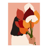 The Comfort Zone, Pastel Bohemian Woman, Floral Self Care Self Love Positivity Growth, Eclectic Boho Concept (Print Only) thumbnail