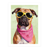 Cool Dog with Sunglasses – Funky Bandana  (Print Only) thumbnail