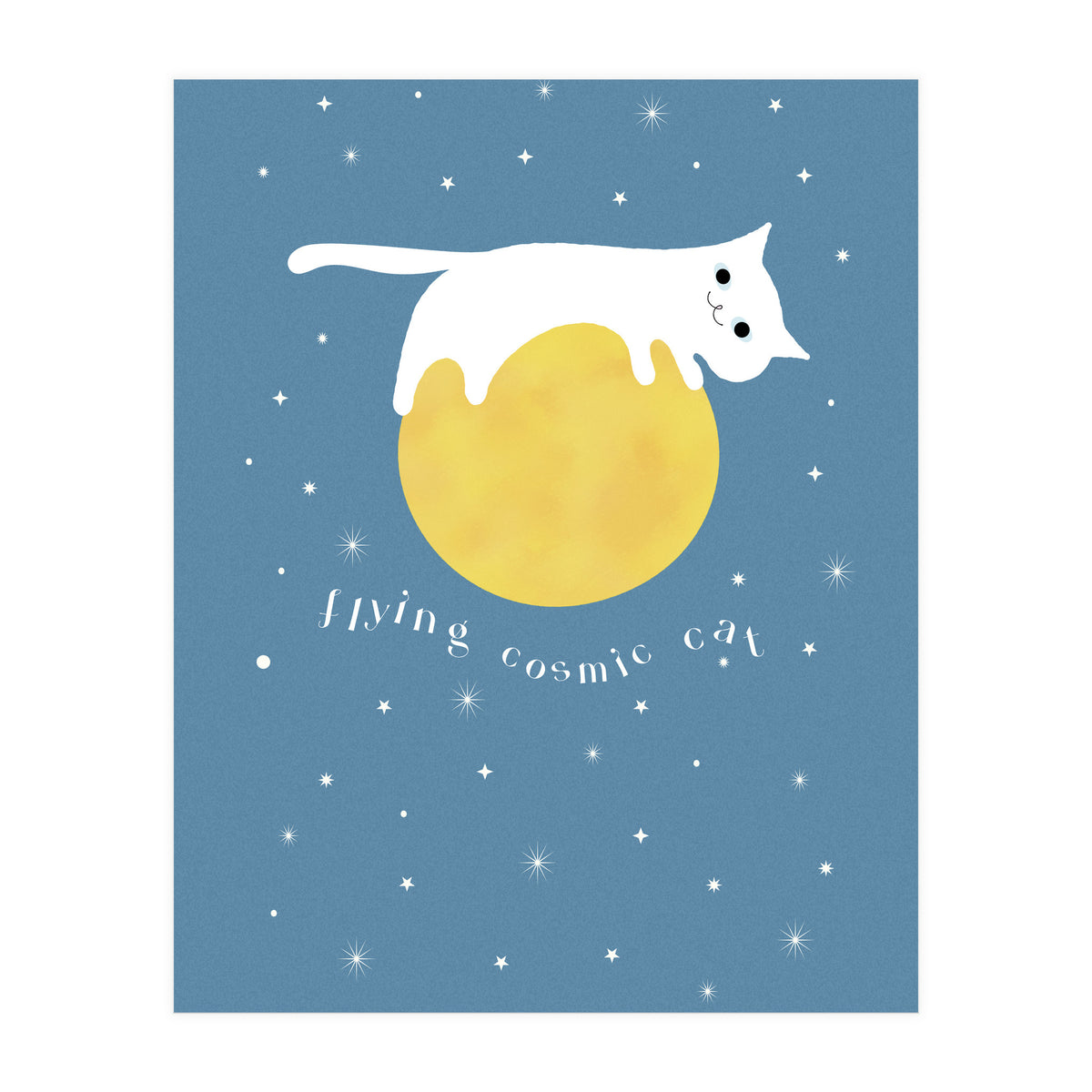 Flying cosmic cat (Print Only)