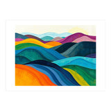 Abstract Vibrant Rolling Hills Landscape Art (Print Only) thumbnail