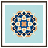 Mandala flower - orange and blue