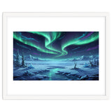 Arctic Glow: Northern Lights Winter Landscape thumbnail