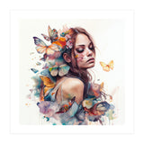 Butterfly Muse Watercolor Portrait (Print Only) thumbnail