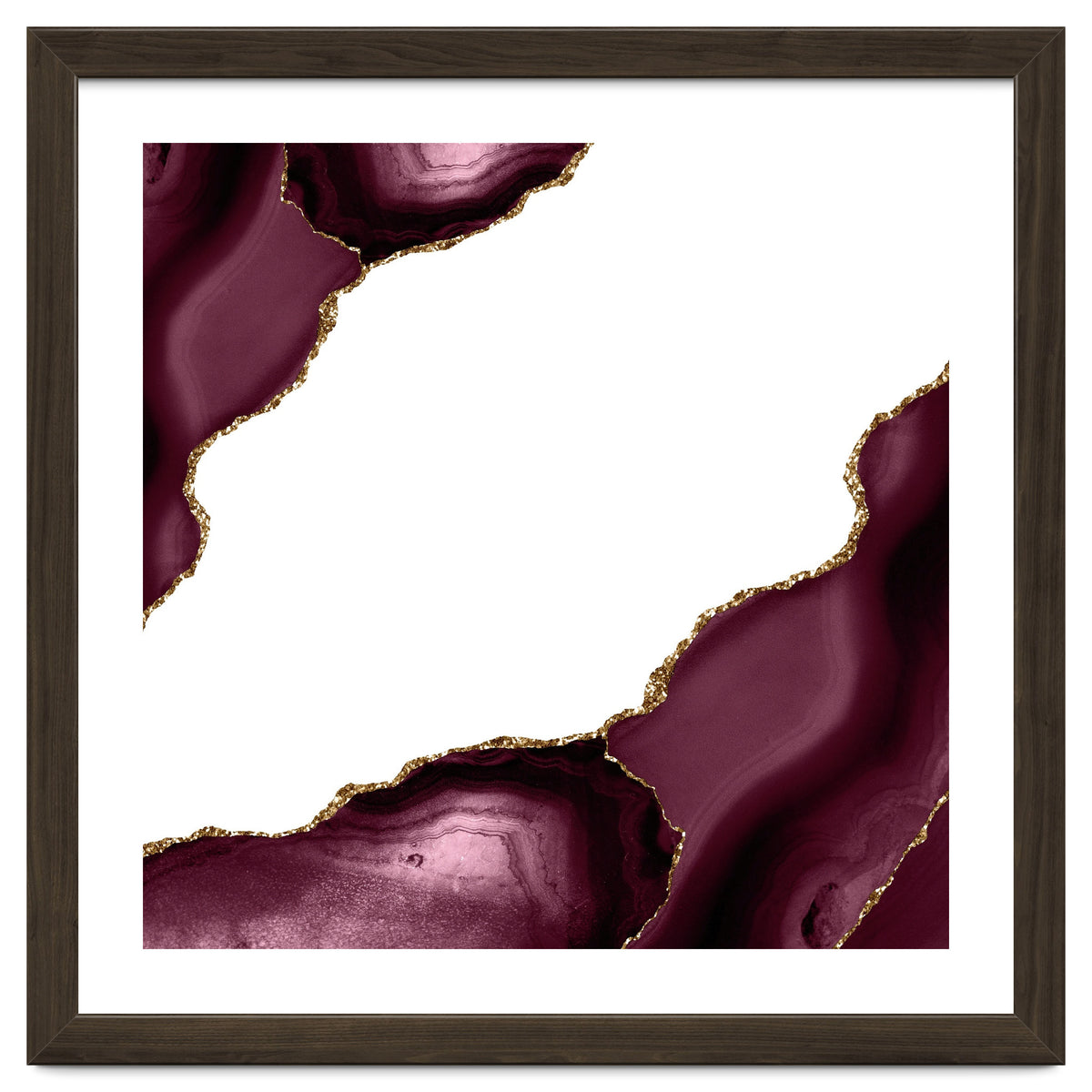 Burgundy & Gold Agate Texture 22