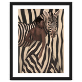 Woman And Zebra In Bold Stripes thumbnail