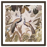 Vintage Sepia Exotic Peacocks Jungle thumbnail