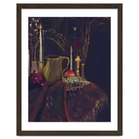 Dark Baroque Table still life moody still life oils