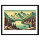 Vintage Alpine Lake Poster thumbnail