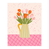 Tulips in a vase - pink and orange (Print Only) thumbnail