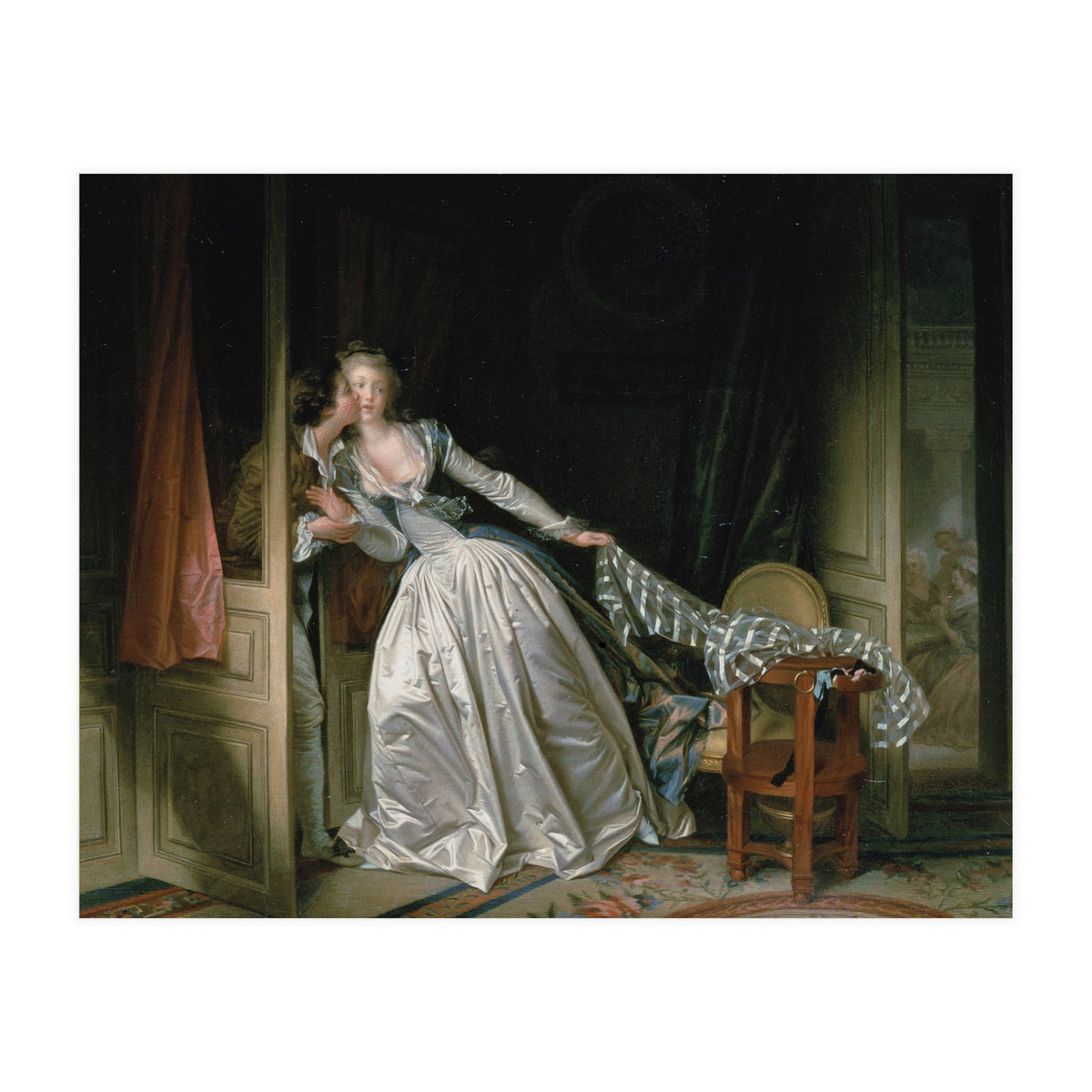 Jean-Honoré Fragonard – The Stolen Kiss | Elegant Rococo Romance & Secret Intimacy (Print Only)