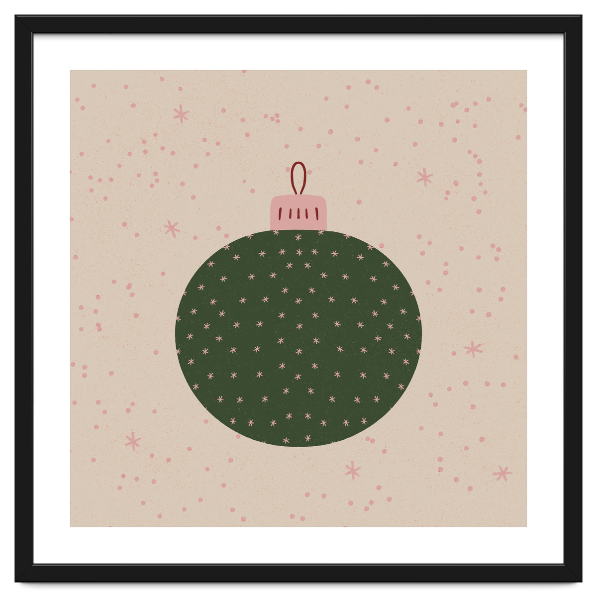 Christmas globe with snowflakes