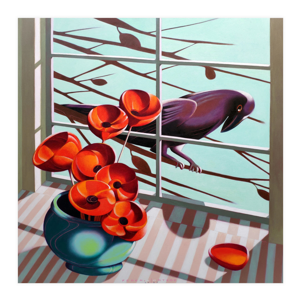 A crow outside the window (Print Only)