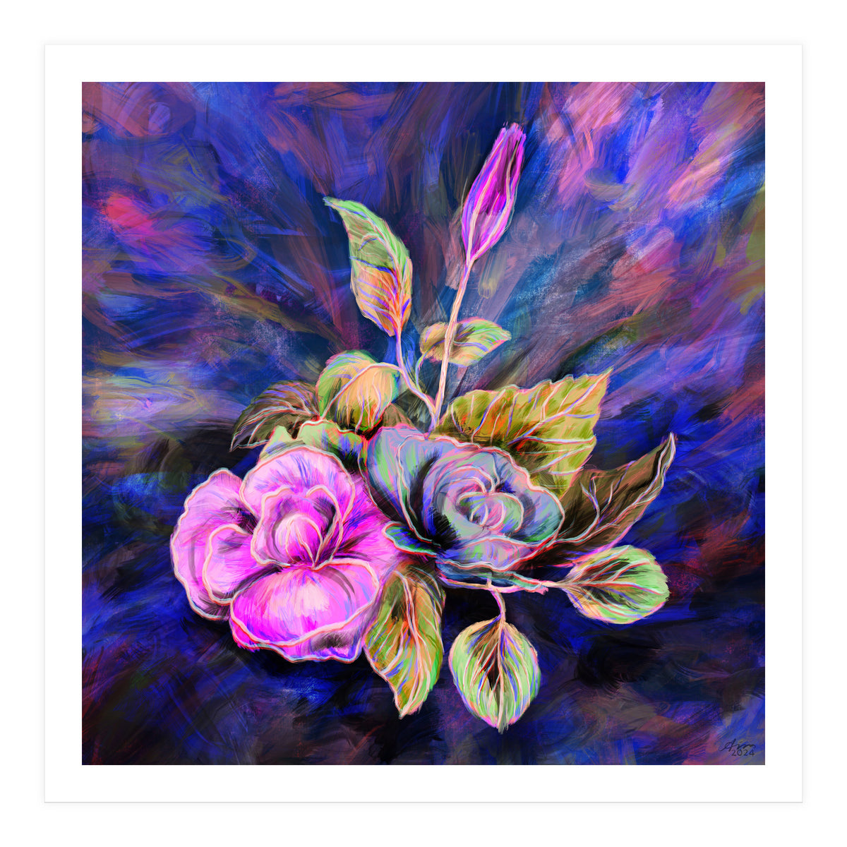 Bloom I (blue) (Print Only)