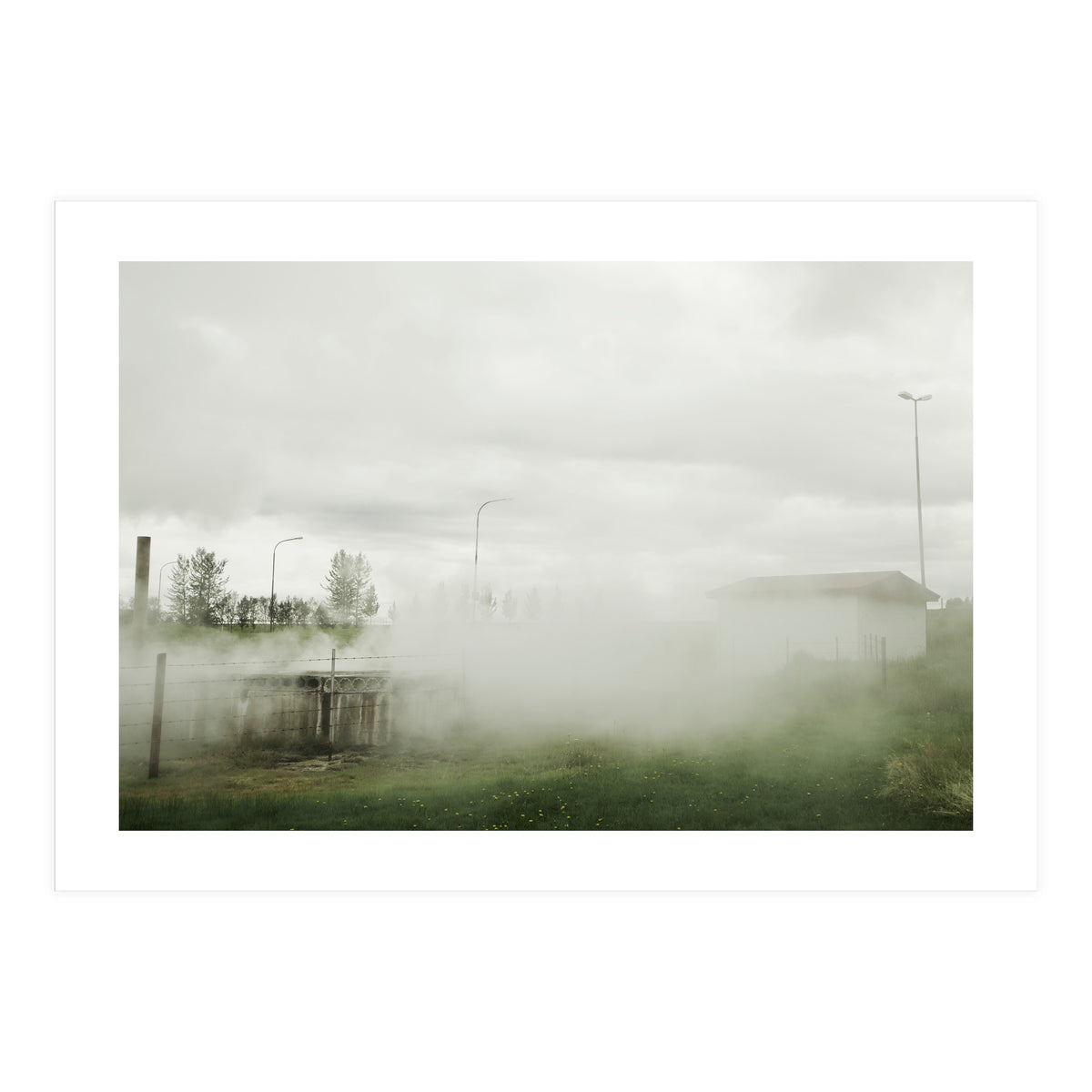 A source covered in steam from a hot spring - Iceland (Print Only)
