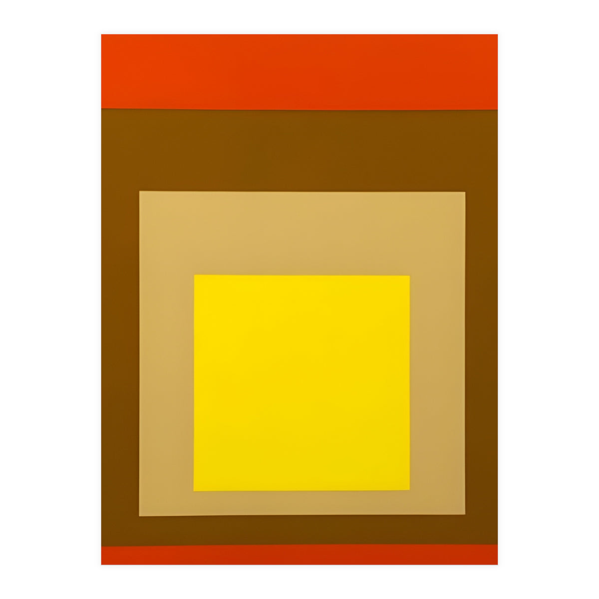 Josef Albers - Red, Brown, Golden (Print Only)