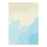 Mellow, Abstract Powder Blue Pastel Pearl Painting, Modern Simple Minimal Waves (Print Only) thumbnail