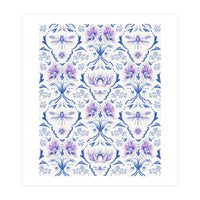 Bohemian Garden Blue Pattern (Print Only)