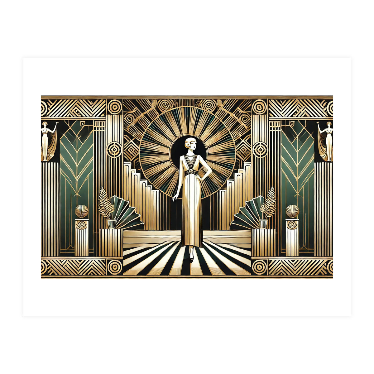 Golden Twenties Flair In Art Deco (Print Only)