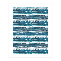 Beach Sea Ocean Waves Aqua Blue (Print Only)