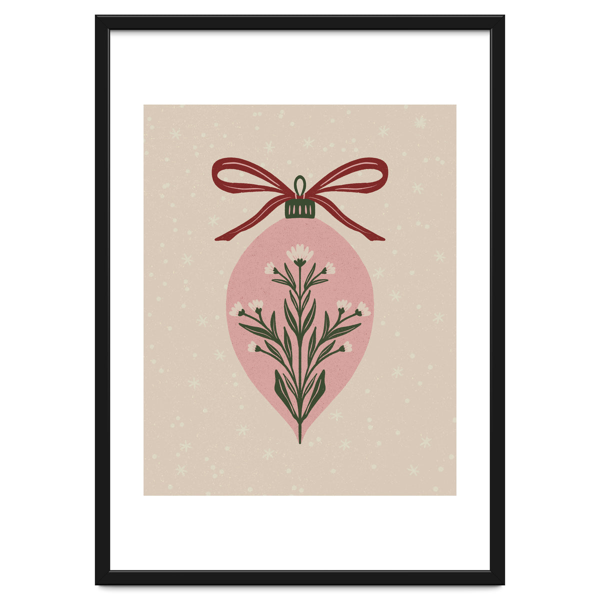 Christmas Floral Globe