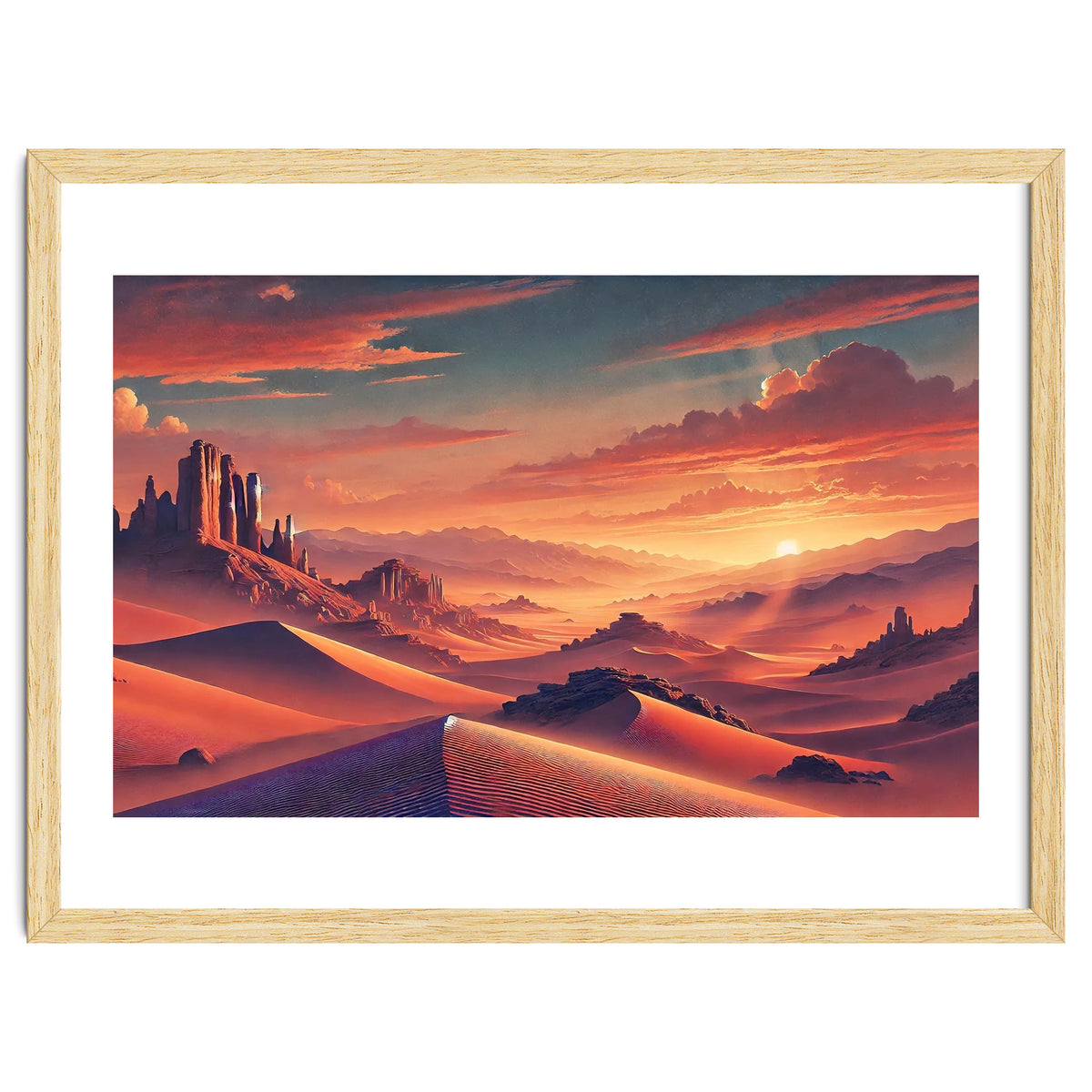 Vintage Chile, Atacama Desert Sunset Poster