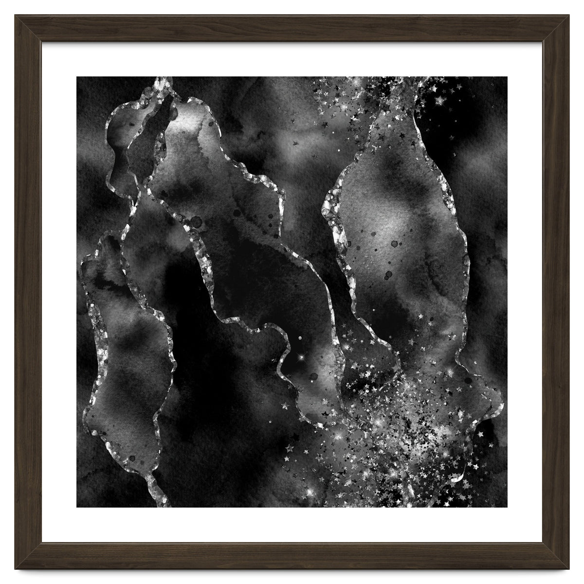 Black Glitter Agate Texture 08