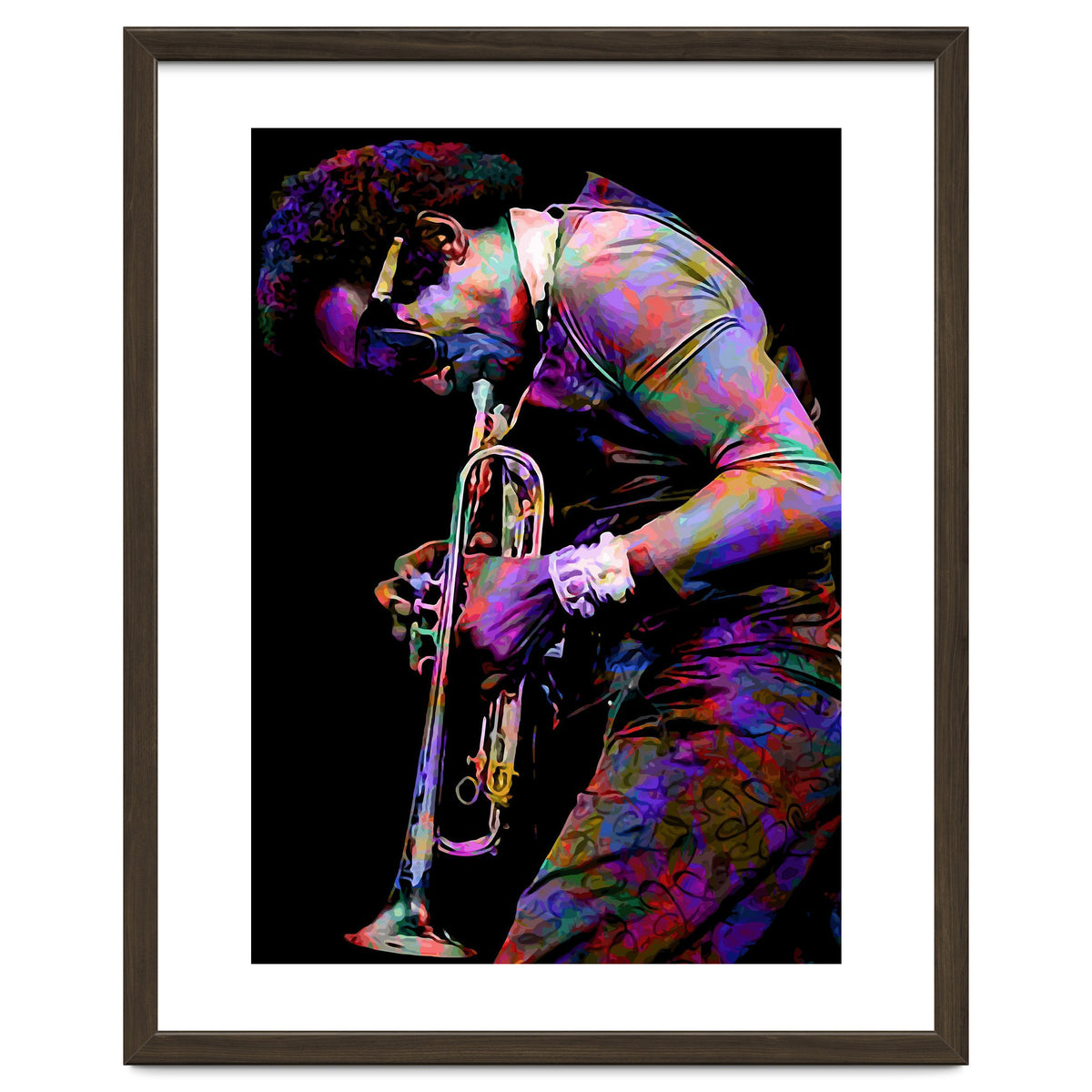 Miles Davis American Jazz Trumpeter Legend Colorful Art
